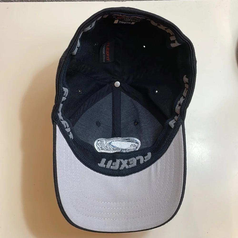 Youth Cotton Blend Cap - Flexfit in Black, Bodega Bay Surf Shack Logo - One Size